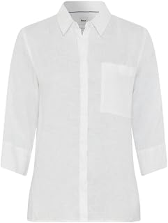 BRAX Style Vicki Linen Blouse with Concealed Button Placket