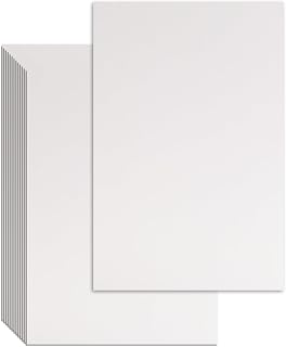 25 Pcs Book Board, Binder Board, Cover Board, Heavy Duty Chipboard for Book Binding, DIY Cardboard (White, 5 x 7 Inch 80PT)