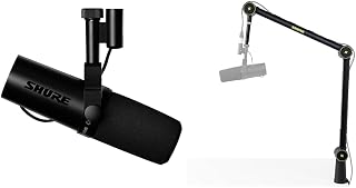 Shure シュア Dynamic Microphone SM7dB with Preamp [Domestic Genuine Product/Manufacturer Warranty 2 Years] + Shure by Gator Desktop Microphone Arm Stand, Maximum Arm Length 94 cm, 360-Degree Rotating