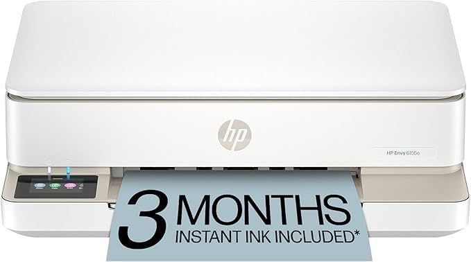 HP Envy 6165e Wireless All-in-One Color Inkjet Printer, Portobello, Print, scan,