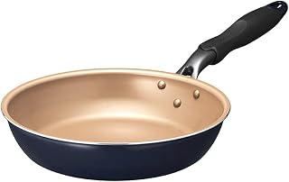 Evercook Frying Pan, 9.4 inches (24 cm), Gas Fire, Lightweight, Non-Stick Frying Pan, PFOA, Free, Navy, Doshisha