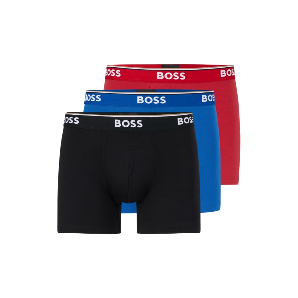 BOSS 3er Pack Herren Trunks Power Boxer Boxershorts Unterhosen Cotton Stretch