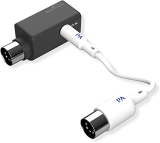 PAINTAUDIO Paint Audio Wireless MIDI Adapter, MIDI Mate Ultra Low Latency Adapter for Synthesizer Digital Wind Guitar Pedal Digital Piano Keyboard to MIDI Devices, Mac OS/iOS Devices