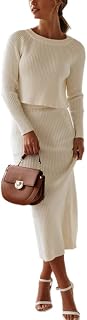 ORANDESIGNE Women's Turtleneck Dress Set 2 Pieces Winter Clothes Sweater and Skirt Elegant Knitted Dress Bodycon Skirt