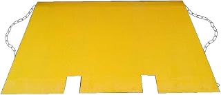DMC-FPPS 68'' x 86'' Heavy Duty Shipping Container Ramp - 16,000lbs Capacity, 6.5" Height Differential, Forklift Compatible, 10 Gauge Steel - Ideal for Warehouse, Dock & Yard Use