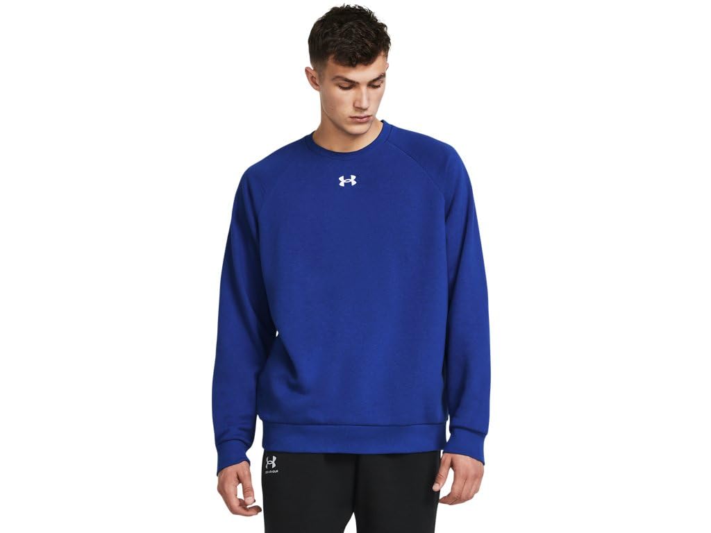 Under Armour Men's Rival Fleece Crew, 400 Blue, XXL
