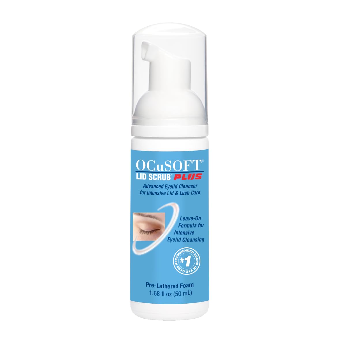 OCuSOFT Lid Scrub PLUS Foaming Eyelid Cleanser – 50 mL Foam Pump | Advanced Eyel