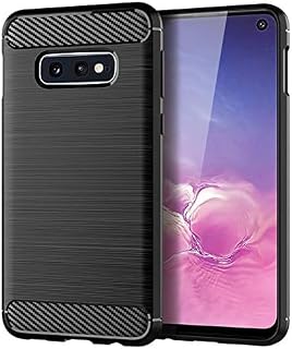 Aikcks for Samsung Galaxy S10E Phone case, Shockproof, Scratch Resistant Carbon Fiber Jacket, Soft TPU, for Galaxy S10 E case (Black,)