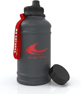 Daikoku Stainless Steel Water Bottle - 1.3l BPA Free - Useful for Gym and all kinds of Sports Practice - Double Wall Thermos 12 to 24 Hours - Grey