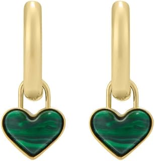 Fossil Women's gold stainless steel earrings with hoop closure