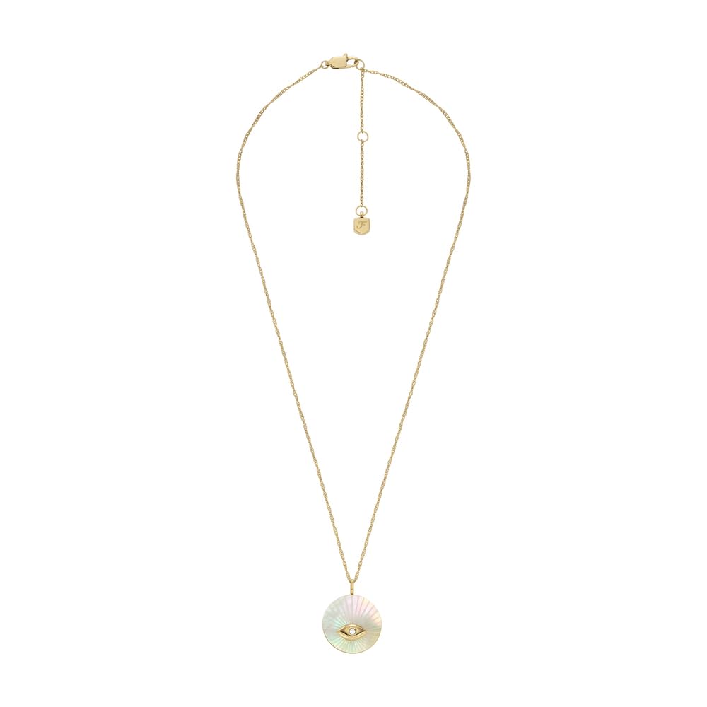 FOSSIL Women's goldfarbene Edelstahlkette mit Karabinerverschluss Runde Halskett