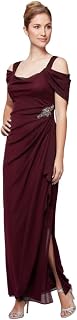 Alex Evenings Women's V-Neck Knee-Length Sheath Dress, Petite and Regular Size