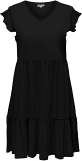 Only Carmakoma Carmay Life Cap SL Frill Dress Jrs Noos Vestido Midi Mujer (Pack de 1)