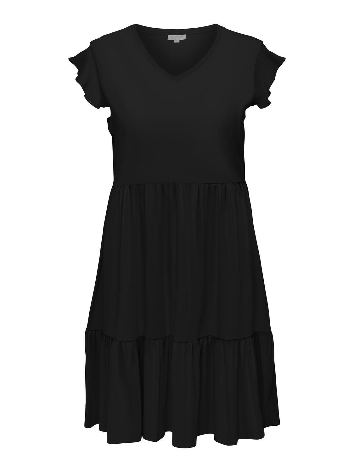 Only Carmakoma Carmay Life Cap SL Frill Dress Jrs Noos Vestido Midi Mujer (Pack 