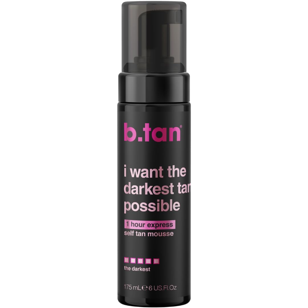 b.tan Ultra Dark Self Tanner Mousse - 1 Hour Express Bronzing Fake Tan Foam | I 