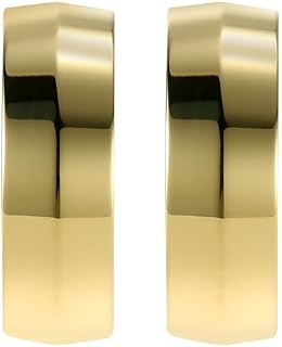 Fossil Women's Gold Tone Stainless Steel Hoop Earrings