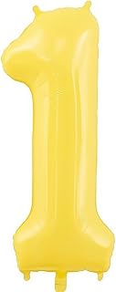 Number 1 Balloon Yellow Numbers Balloons 1 Birthday Party Foil Balloon 1 Decoration Support Helium-40inch