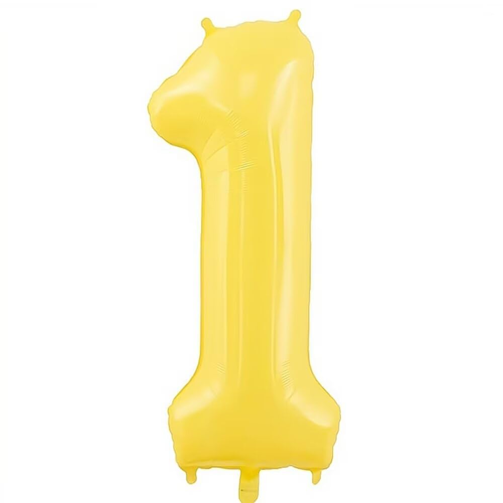 Number 1 Balloon Yellow Numbers Balloons 1 Birthday Party Foil Balloon 1 Decorat