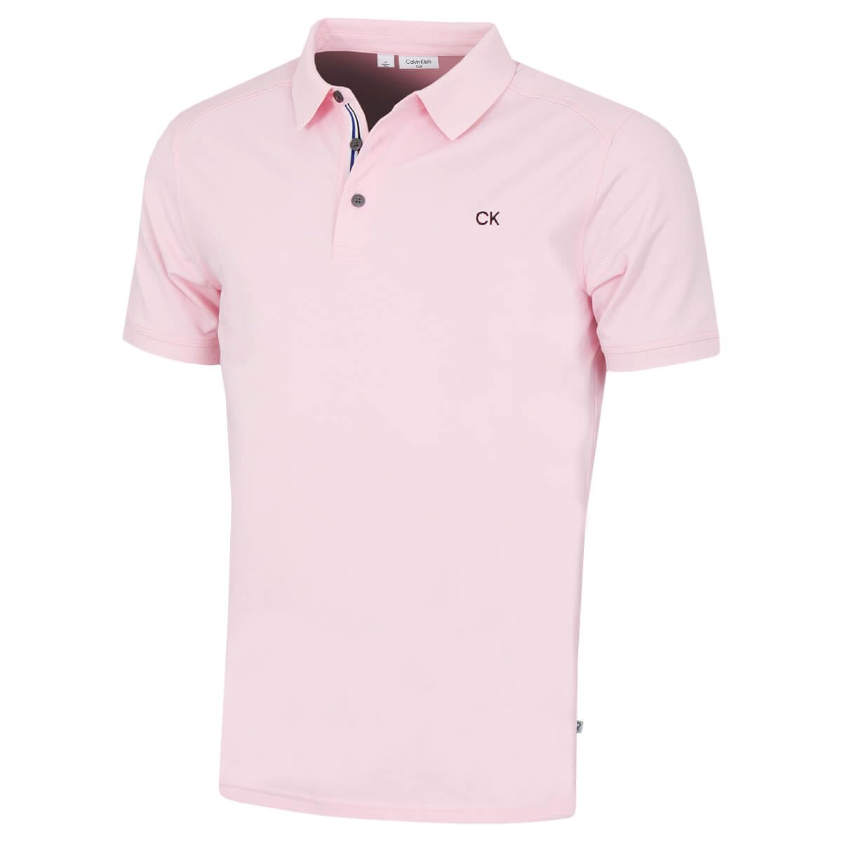 Calvin Klein Men's 2026 Golf Campus 3 Button Polo Shirt Ribbed Collar