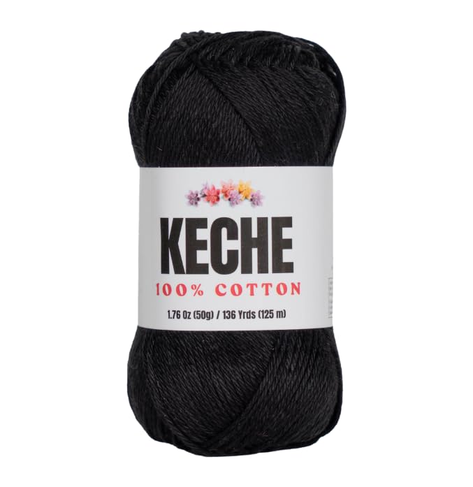 Cotton Yarn - 100% Cotton Yarn for Crocheting and Knitting, Mercerized Cotton Am