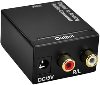 Digital to Analog o Converter o Box Digital SPDIF Optical to AV Converter Coaxial