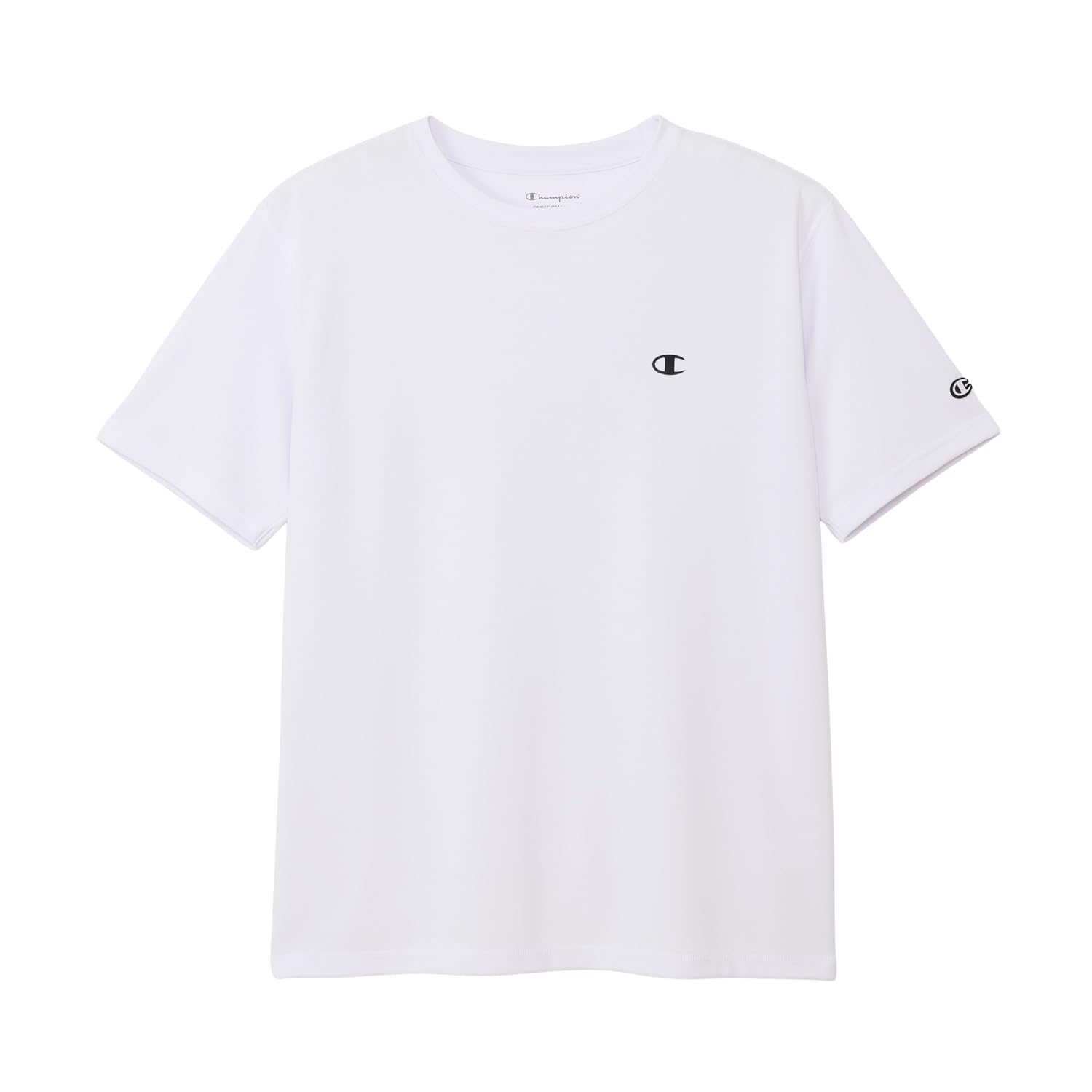 Champion(チャンピオン) 半袖シャツ丸首 抗菌防臭 速乾 UVカット ワンポイントロゴ ショートスリーブドライTシャツ トレーニングメンズ