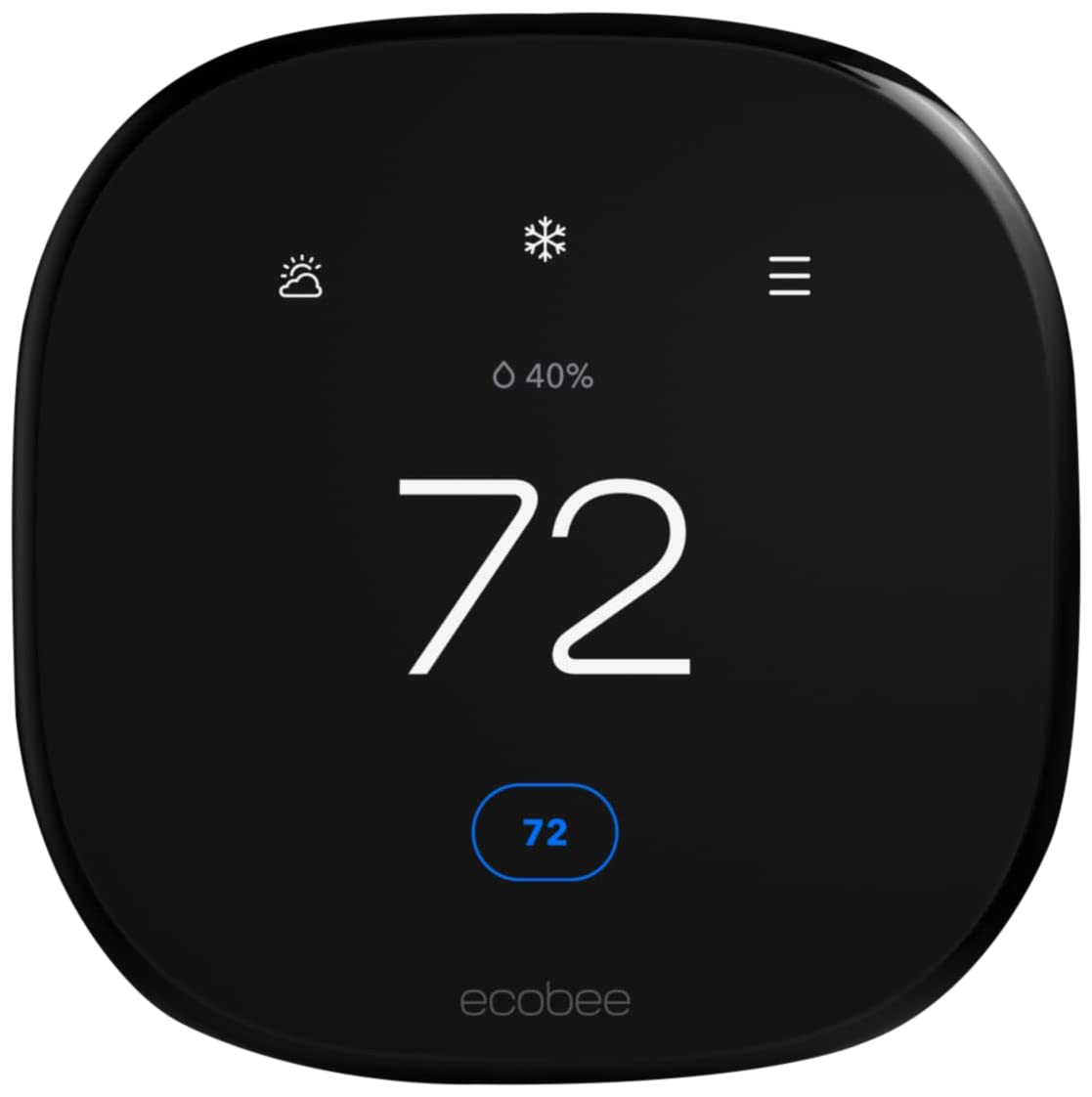 ecobee Smart Thermostat Enhanced Compatible with Alexa (Renewed) Black