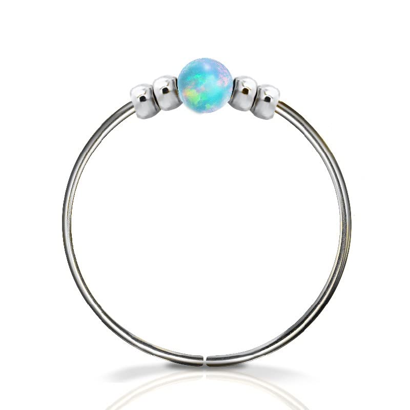 Tiny Opal Nose piercing Hoop