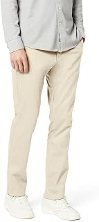 Dockers Slim Tapered Signature 2.0 Khaki Pants - Creaseless Casual Trousers, Men, Cloud, 32W / 27L, Cloud, 32W / 27L