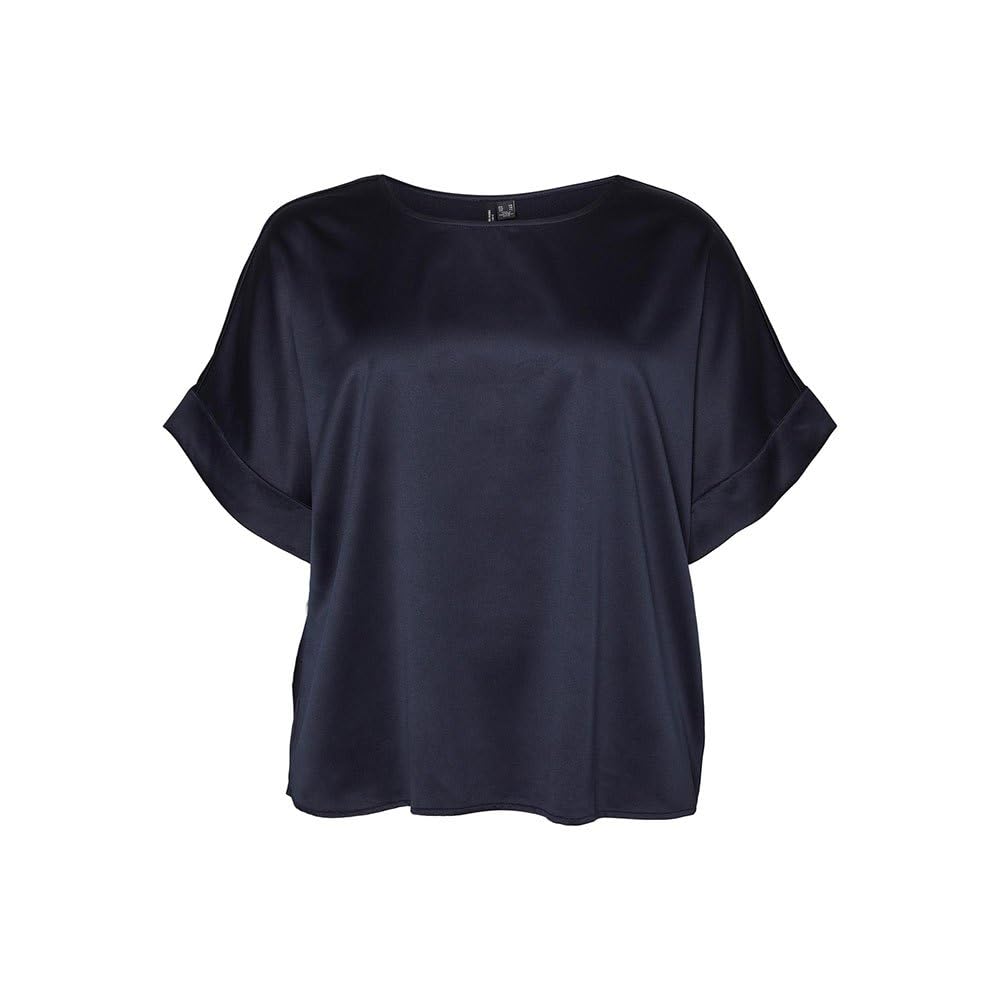 Vero Moda Curve Vmcmerle Wvn Ga Noos Cur 2/4 O-Neck Top Top Mujer