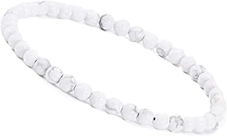 KIKILA 4mm Mini Gemstone Energy Bracelets Crushed Stone Beaded Bracelet Natural Stone Charm Beaded Small Couples Bracelets for Women
