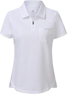 MoFiz Women's Polo Shirt Short Sleeve Golf Poloshirt Cotton Work Shirt Breathable Sport Top