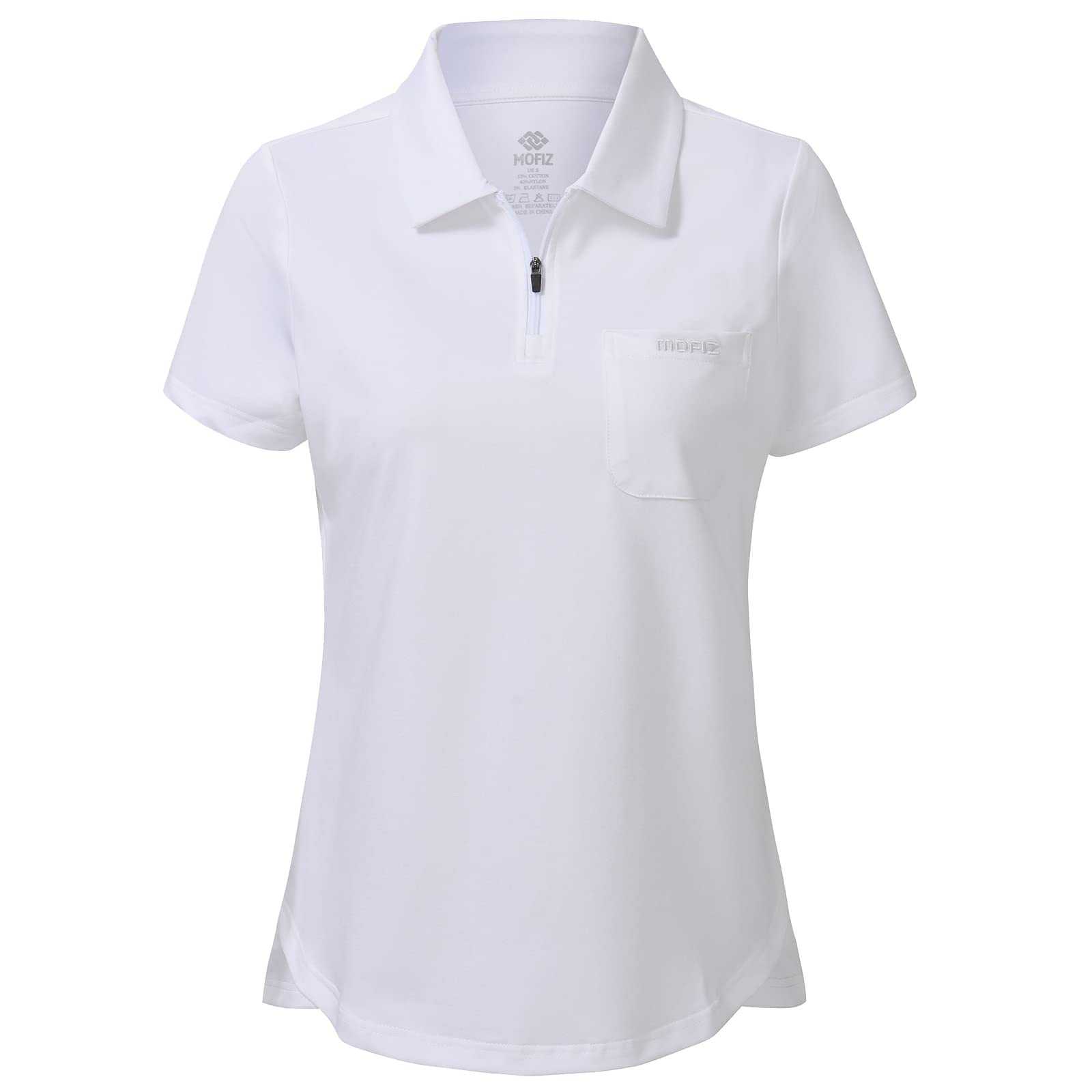 MoFiz Women's Polo Shirt Short Sleeve Golf Poloshirt Cotton Work Shirt Breathabl