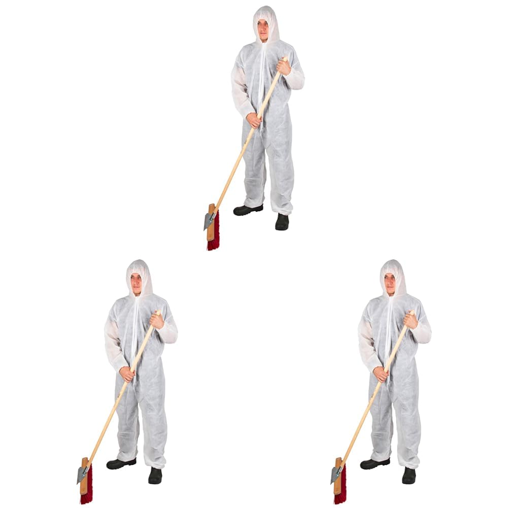 Kerbl 3408 Disposable Bib Overalls, Polypropylene, White, Size 2XL