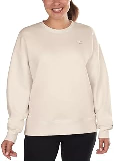 Champion Women's Powerblend Crew, Lettering on the Left Chest Shirt (Pack of 1)