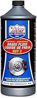 Lucas Oil DOT 3 Brake Fluid Bottle, 946 mL, Prevents Corrosion in Vehicle Brake Systems, 946 Milliliters
