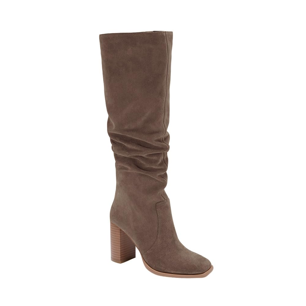 Juliet Holy Womens Knee High Boots Chunky High Heel Square Toe Side Zipper Wide 