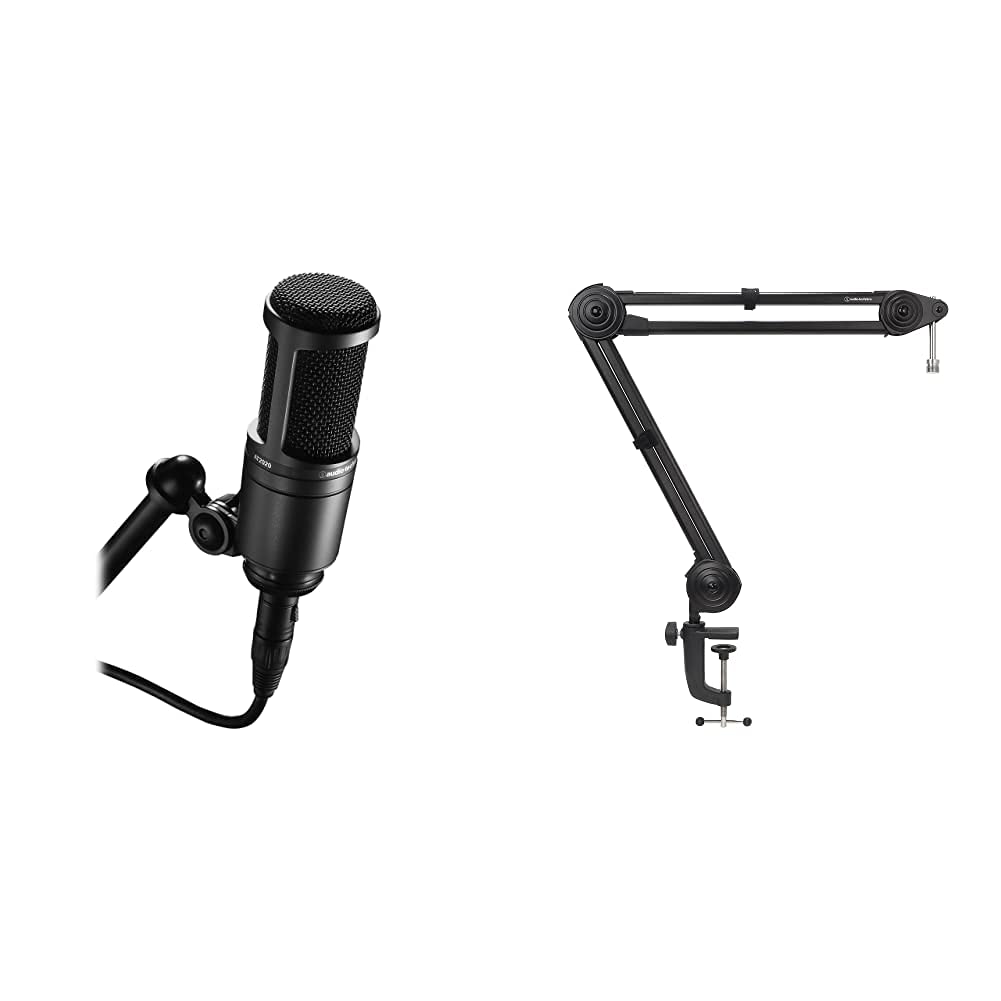 Audio-Technica Condenser Microphone AT2020 & Audio-Technica Microphone Boom Arm 