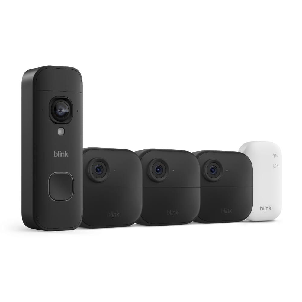 Blink Outdoor 4 and Battery Doorbell 2K+ (newest model) — Two-year battery 1080p