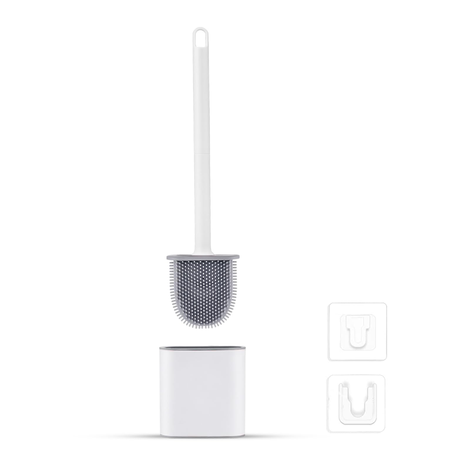 Ibergrif Silicone Toilet Brush and Holder Set, Quick Drying, Deep Cleaning | Lon