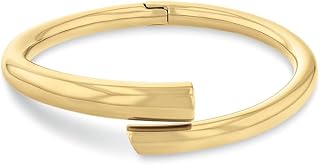 Calvin Klein Bracciale Rigido da Donna Collection CK SPIRAL in Acciaio Inossidabile - Disponibile in Versione Oro o Argento