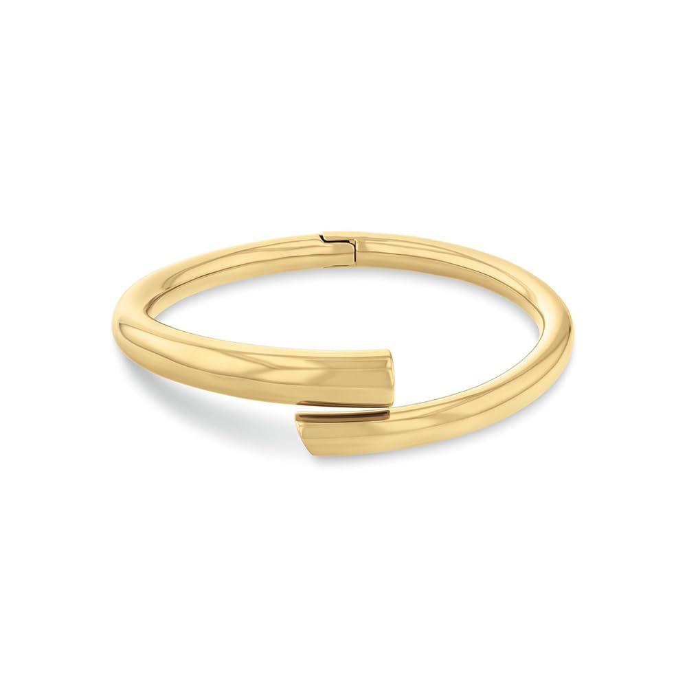 Calvin Klein Bracciale Rigido da Donna Collection CK SPIRAL in Acciaio Inossidab
