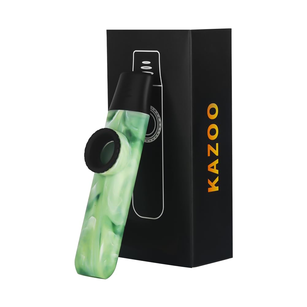 Jade Style Kazoo, Adjustable Tone Professional ABS Resin Kazoo with Five Flute D