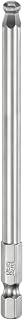 HARFINGTON Ball End Hex Screwdriver Bit Set 5mm (H5.0) Size 1/4" Hex Shank 100mm (4") Long Magnetic Ball Head Bits S2 Steel Metric Screw Driver Bit