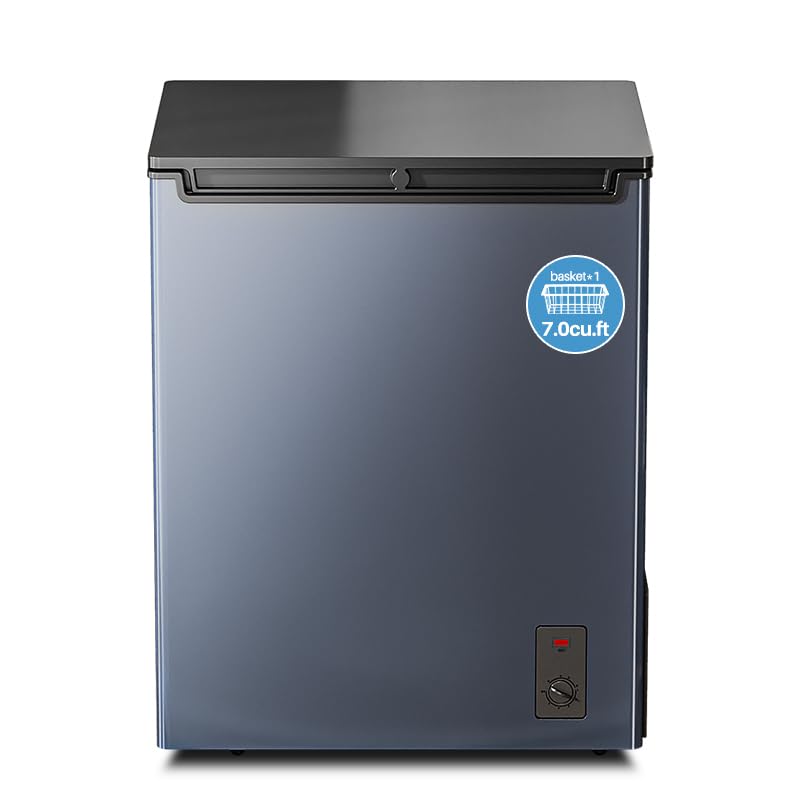Cosanta 7.0Cu. Ft. Chest Freezer, Top Door,Mini Deep Freezer, Metal, Freestandin