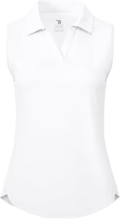 donhobo Womens Tank Tops Golf Polo V Neck Sports Shirt UPF 50+ Quick Dry Lightweight Breathable Summer Tops