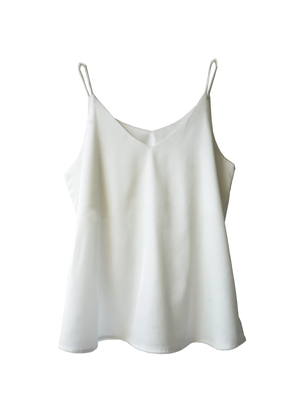 Wantschun Womens Satin Silk Camisole Cami V-Neck Vest Top Blouse Tank Shirt