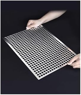 Stainless Steel Perforated Metal Sheets - 18x18cm Mesh Panel for Ventilation Grill, BBQ Smoking, Durable Metal Mesh Plate for Airflow & Heat Dissipation