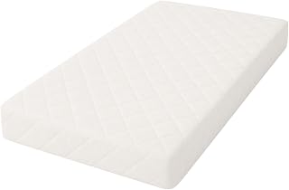 Toddler Cot Mattress 140 x 70 x 10 cm – Extra Thick Baby Mattress for Cot Beds – Quilted Polypropylene Cover – Firm Foam Support, Removable Cover – UK Made