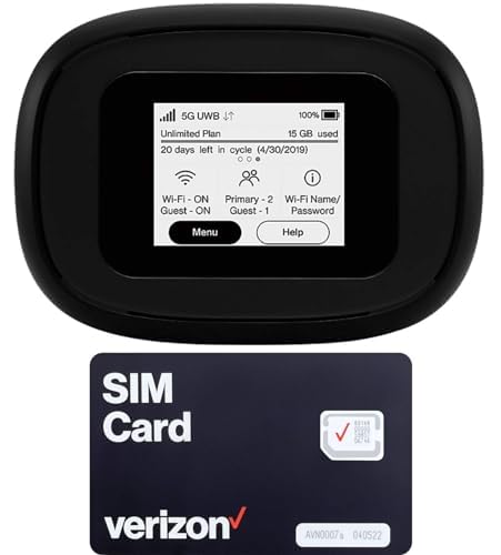 Verizon Wireless Jetpack Inseego MiFi M1000 5G Mobile Hotspot | Verizon 4G LTE &